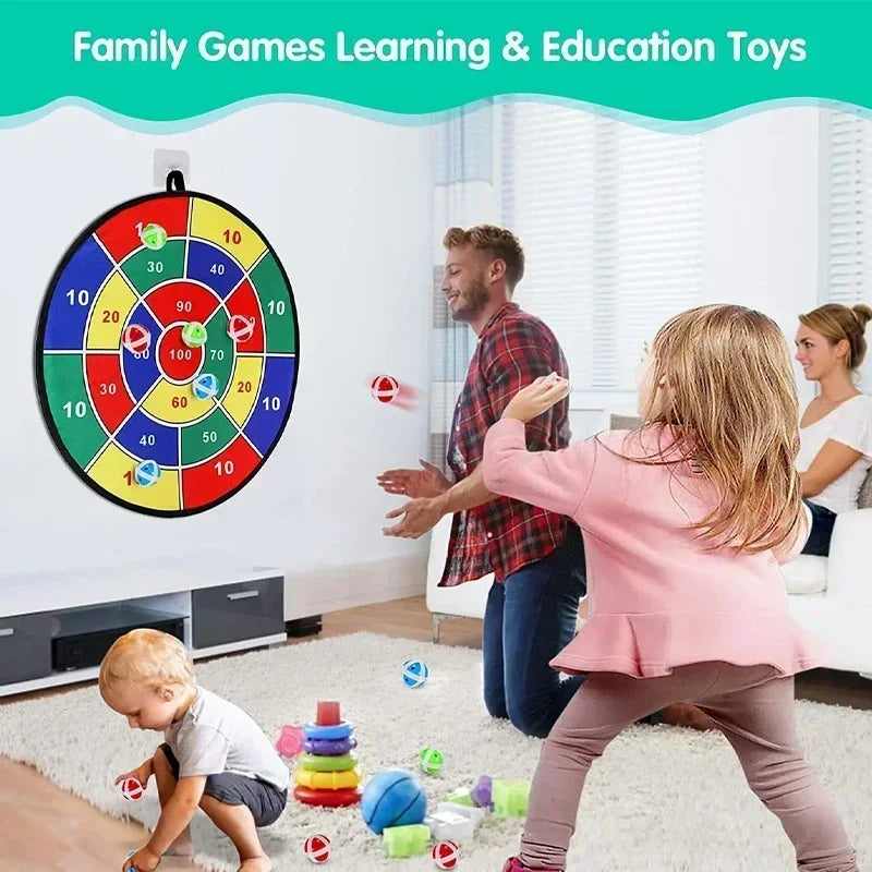 Large Dart Board for Kids Sticky Ball Toys Indoor Sticky Ball Dart Target Plate Toy Parent-Child Suction Cup Ball Sports Toys