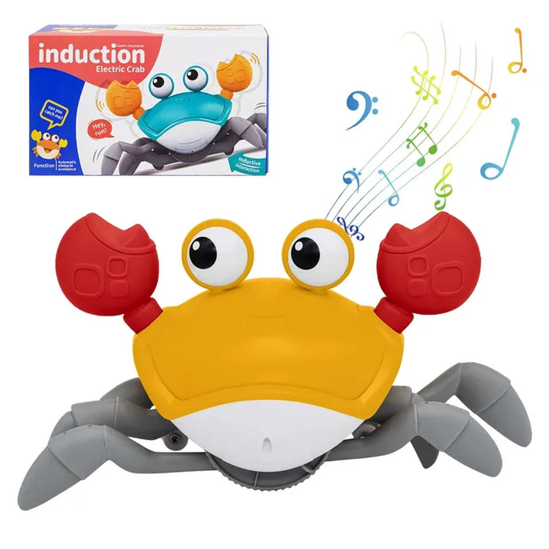 Interactive Crab Toy for Baby Crawling Crab Techno Escape Electronic Toys with Music Toddler Gift