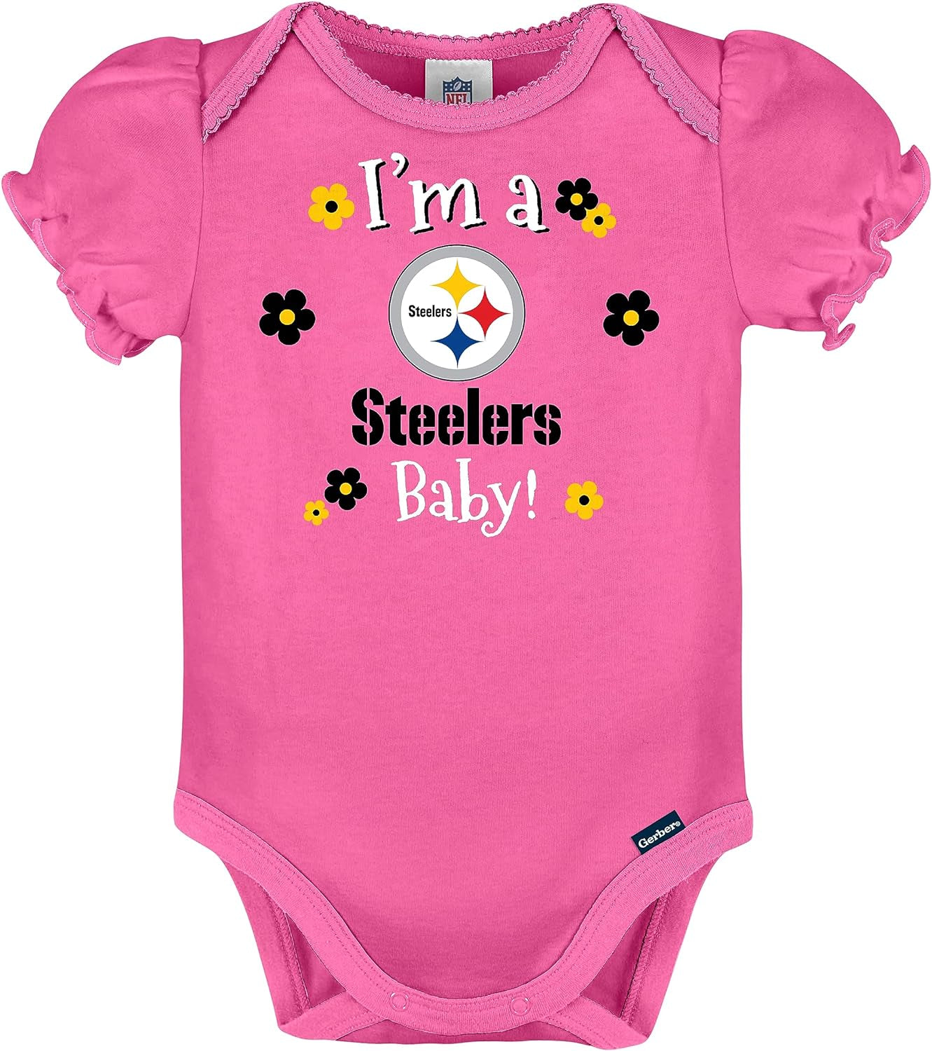 Baby Girls NFL Team 3 Pack Short Sleeve Onesie Bodysuit