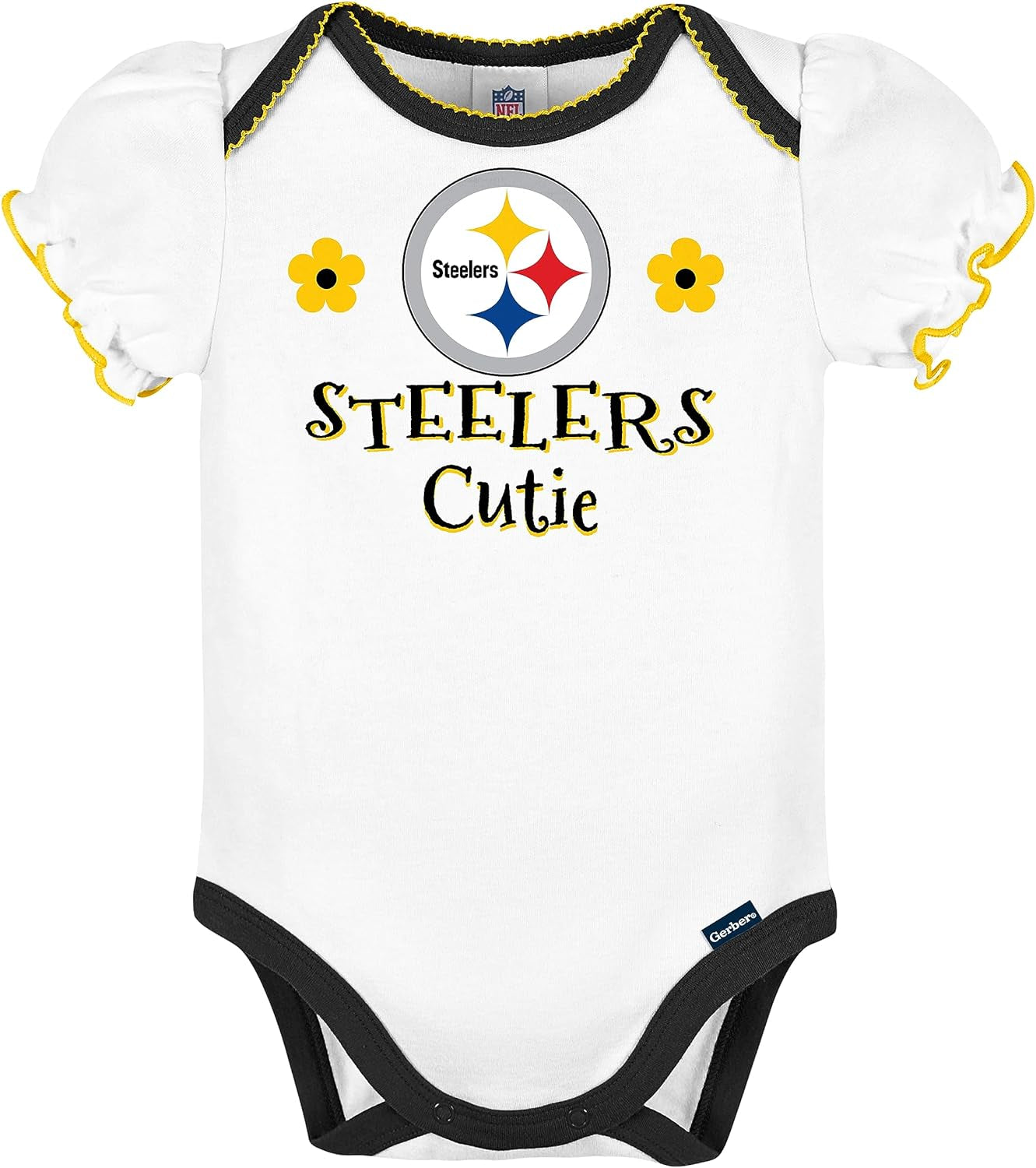 Baby Girls NFL Team 3 Pack Short Sleeve Onesie Bodysuit