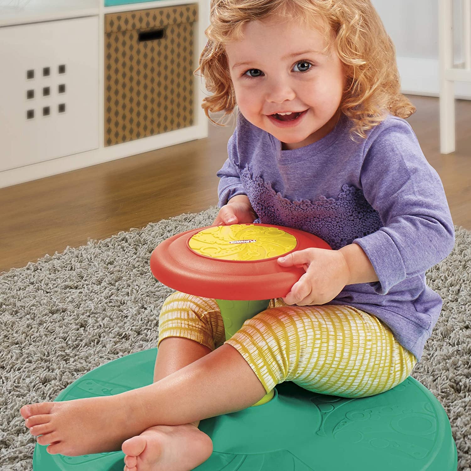 Sit 'N Spin Toy for Toddlers with Music Fun Classic Spinning Gift for Active Boys Girls and Kids Ages over 18 Months and up (Amazon Exclusive)