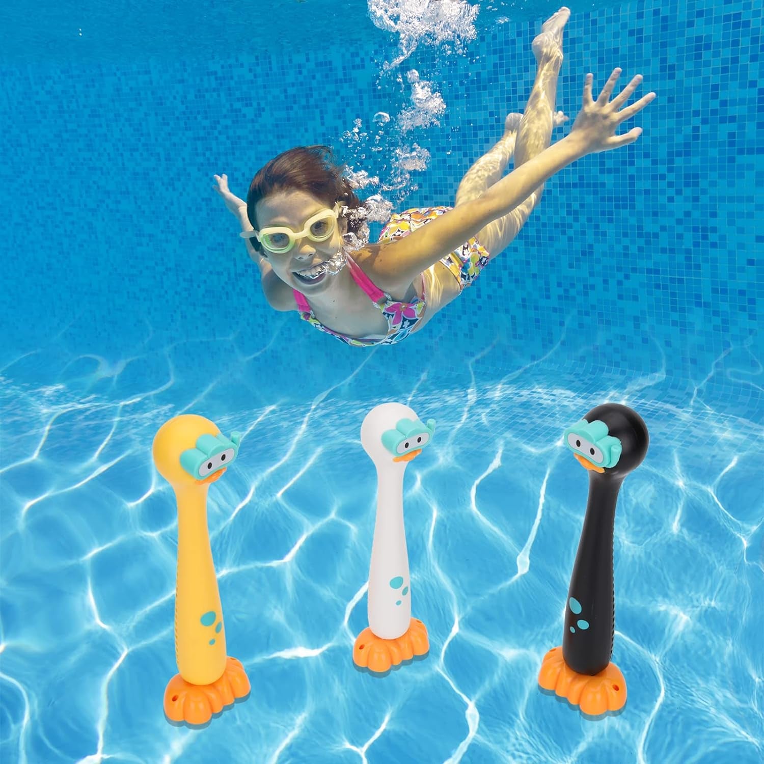 Diving Sticks Pool Toys for Kids: 3PCS Diving Toys Swimming Underwater Training Water Toys for Kids Ages 4-8, Fun Pool Sticks Dive Toys for Kids Ages 8-12