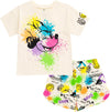 Minnie Mouse Lilo & Stitch Princess Winnie the Pooh T-Shirt and French Terry Shorts Outfit Set Infant to Big Kid