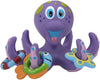 Floating Octopus Toy with 3 Hoopla Rings - BPA Free Baby Bath Toy for Boys and Girls - 18+ Months - Purple