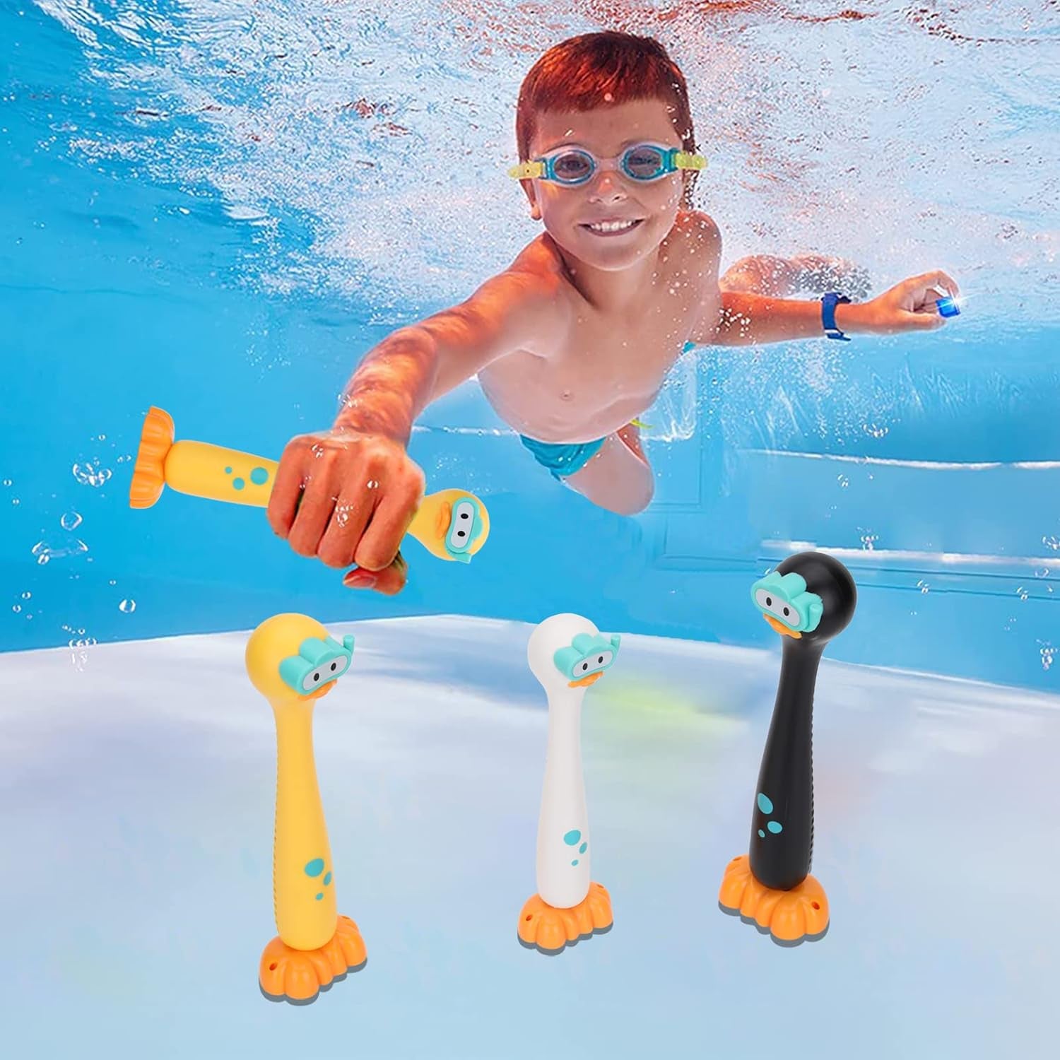 Diving Sticks Pool Toys for Kids: 3PCS Diving Toys Swimming Underwater Training Water Toys for Kids Ages 4-8, Fun Pool Sticks Dive Toys for Kids Ages 8-12