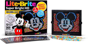 Lite-Brite Super Bright HD - Disney 100 Years of Wonder Edition Educational Play for Children – Enhances Creativity & Fine Motor Skills, Gift for Boys and Girls Ages 6+