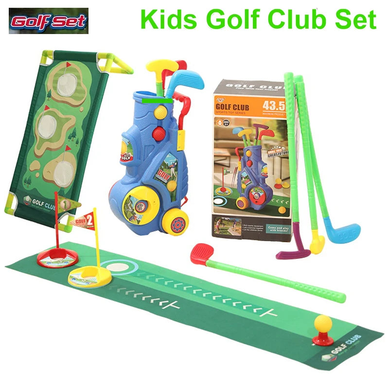 Children Golf Practice Set Educational Sports Suit Mini Golf Club Games Toys Kids Outdoor Indoor Golf Ball for Gifts/Xmas Gifts