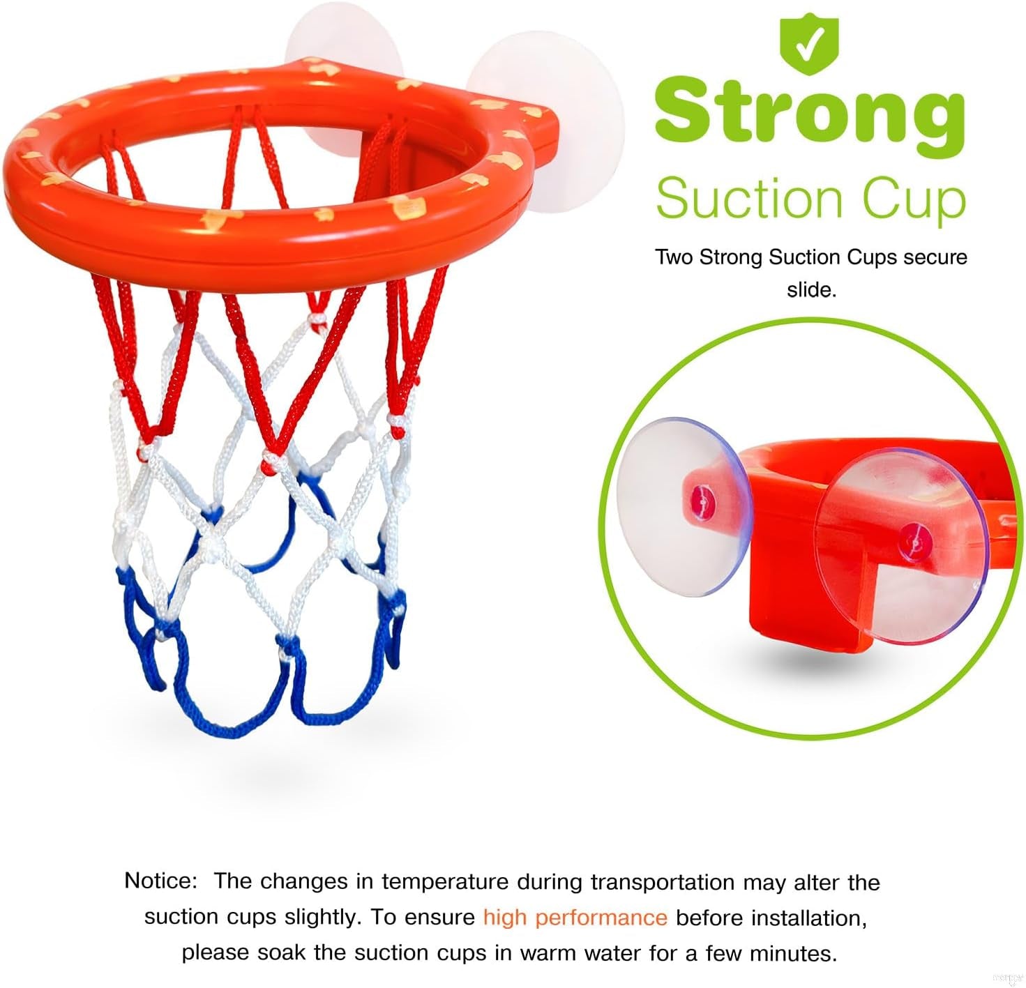 Bath Toys, Bathtub Basketball Hoop for Baby, Toddlers, Boys and Girls, 3 Balls No Holes, Mold Free Bath Toys and Strong Suction Cup, Fun Bathtub Toys & Shower Bath Toys for Toddlers and Kids