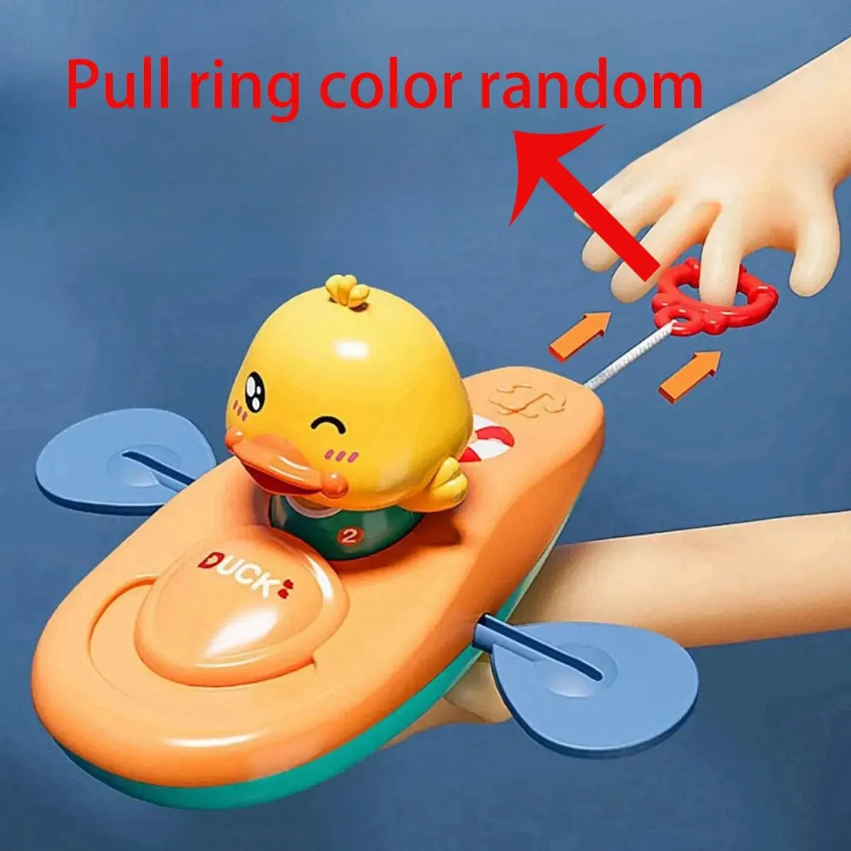 1Pc Kayak Duck Bath Toy, Pull String Kayaking Duck Duck Tub Toywind-Up Rowing Duckling,Bathtub Toy Duck Boat Toy Gift for Kids