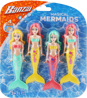 Dive Mermaids 4Pc Colors May Vary