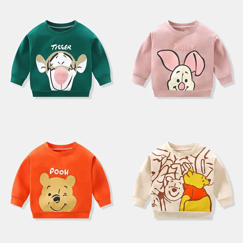 Cartoon Hoodies of Toddler Baby Unisex Cute Kids Child Girl Boy Long-Sleeved Sweatshirts Fashion Infant Spring Sweatshirt