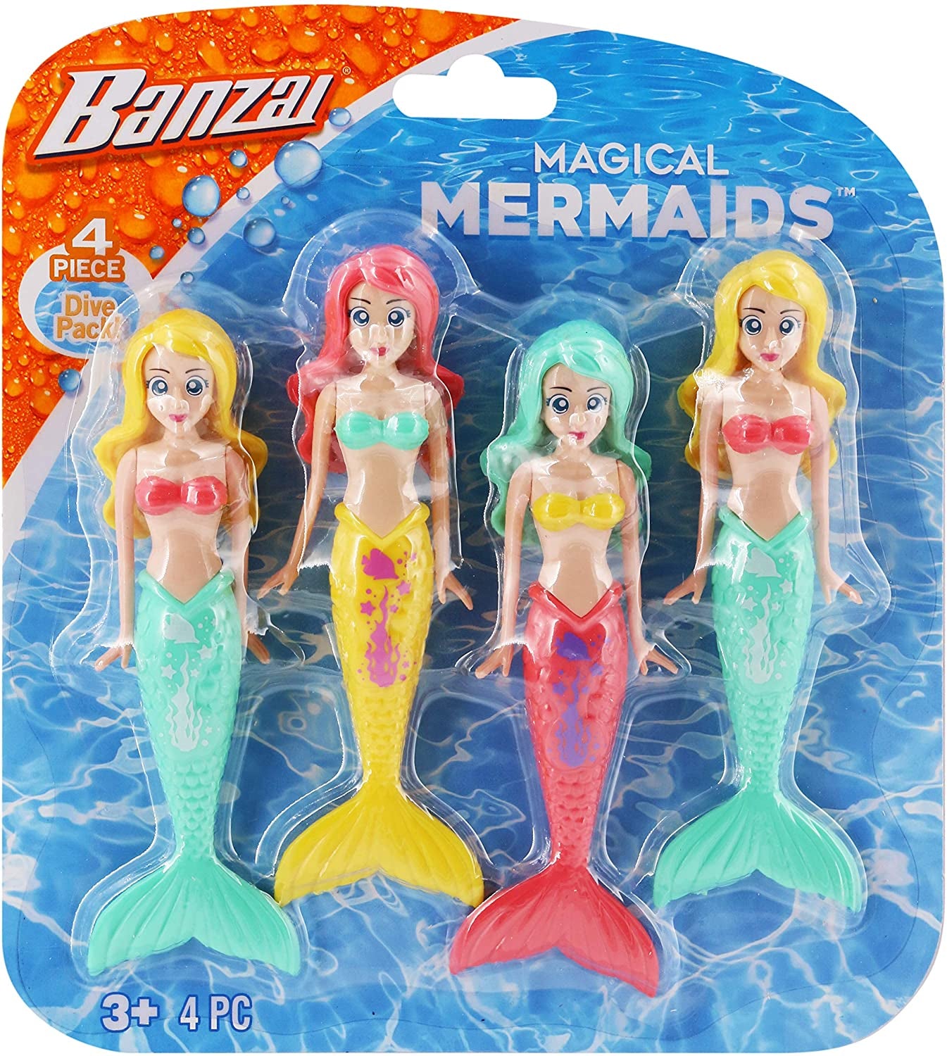 Dive Mermaids 4Pc Colors May Vary